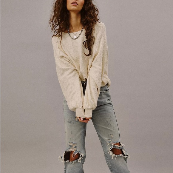 Free People Found My Friend Pullover in Cream - Picture 4 of 9